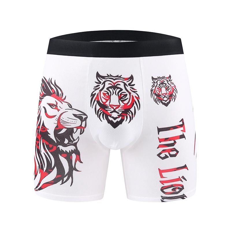European & American Mid-length Men s 3D Cartoon Lion Boxer Briefs L (EU) львиный/белый