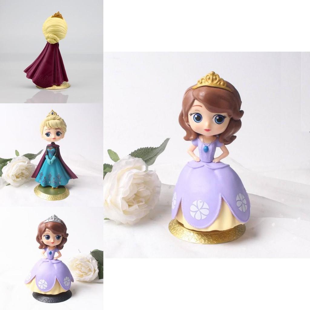 Enchantantes Figurines Miniatures Elsa Anna Sofia de la Reine des Neiges en PVC pour Enfants Fans