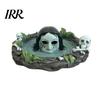 Durable Resin Ashtray Halloween Scary Ghost Ashtray, Spooky Water Skull Haunted House Decor Ash Tray for Living Room, Home Office Desk