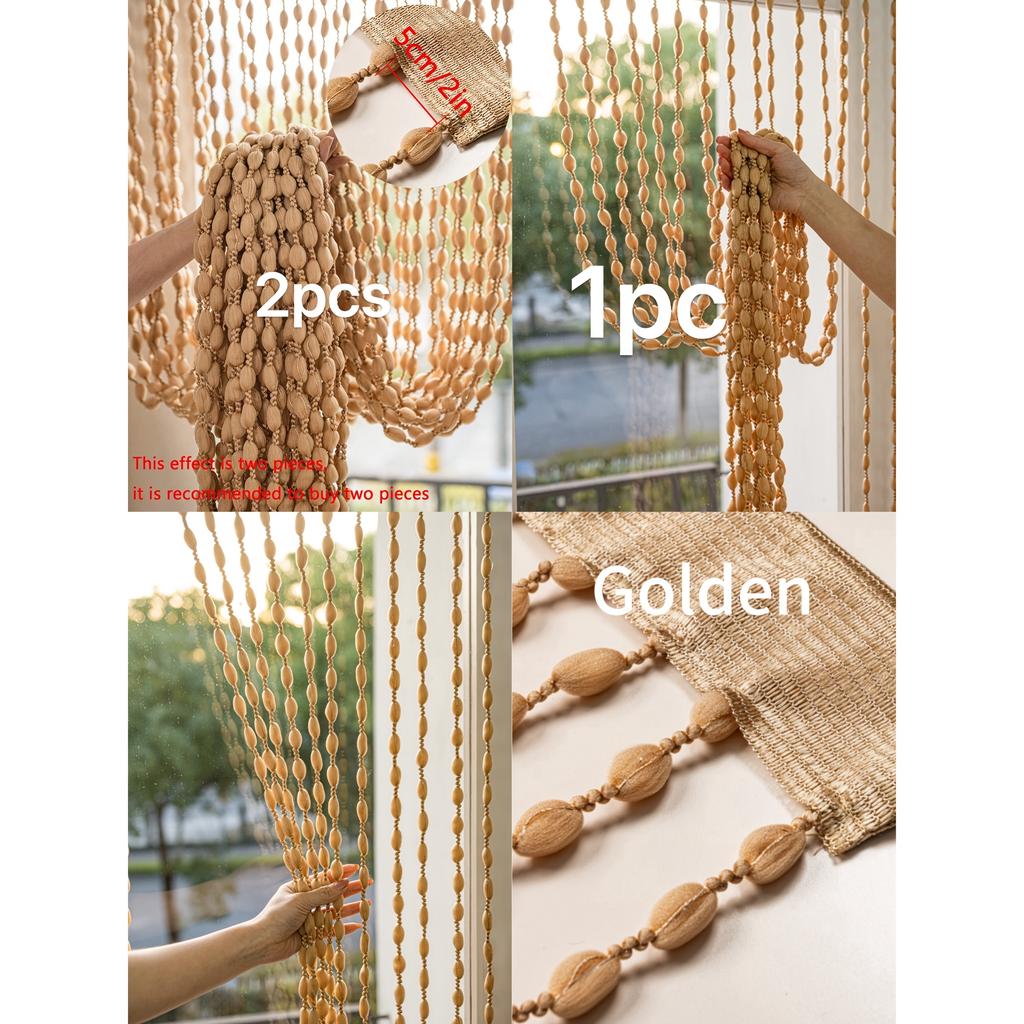 1PC Lantern Tassel Cord Curtains Polyester Door Beaded Curtains Wedding Salon Window Line Curtains Decoration For Room Divider