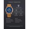 POEDAGAR Luxury Man Wristwatch Sports Leather Quartz Watch Waterproof Luminous Calendar Chronograph Watches Male Clock