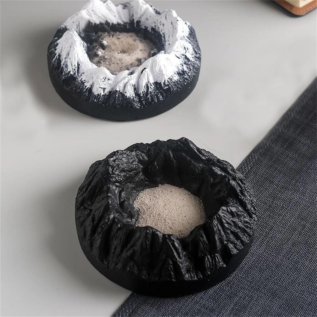 Cute Funny Ashtray Decorative Snow Mountain/Volcano Ashtray for Home Office Bathroom Decor Father's Day Present
