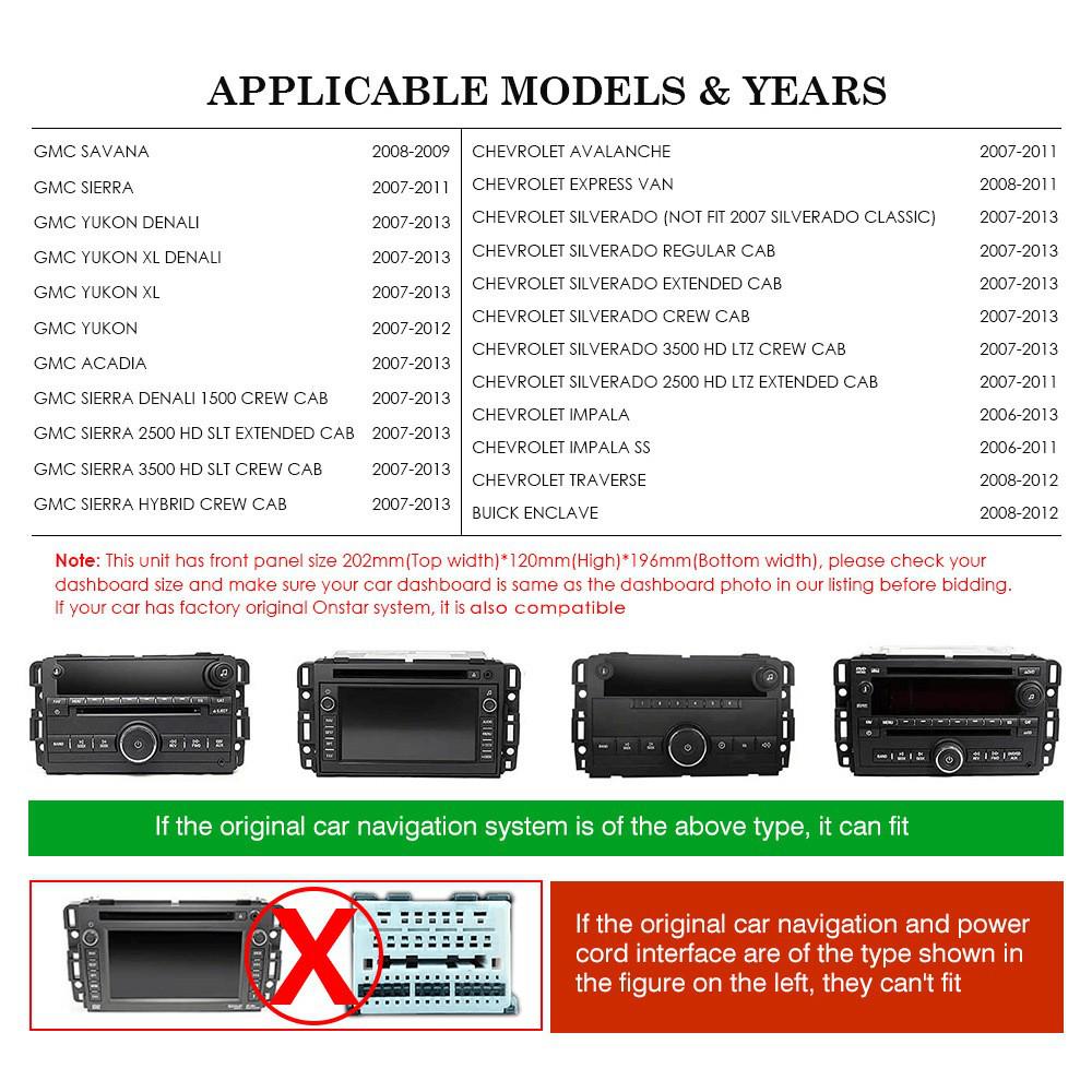 7-Inch Android GPS Car Navigation Player with CarPlay for Enclave, Hummer, GMC.