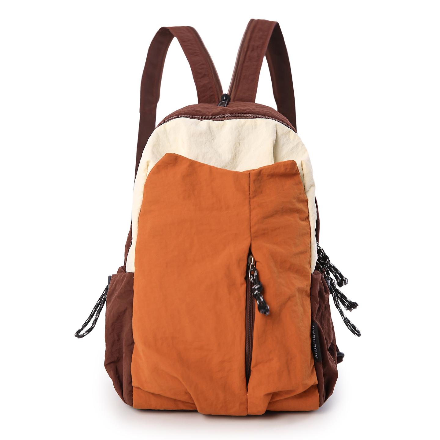 

Multifunctional three-purpose bag Women s breast bag Large capacity backpack Light outdoor fashion travel Crossbody small backpack Men коричневый