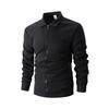 Men's Knit Zipper Pocket Collared Slim-fit Cardigan Jacket Set