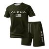Men's Loose Fit Short Sleeve T Shirt and Shorts Set Casual Summer Outfit Printed Design Lightweight Breathable Fabric Suitable for Daily Wear