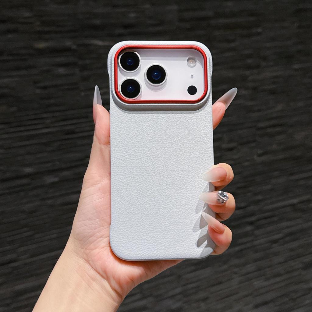 Frameless Leather Drop-proof MagSafe Case for iPhone 17/17 Pro Max - Nude Feel