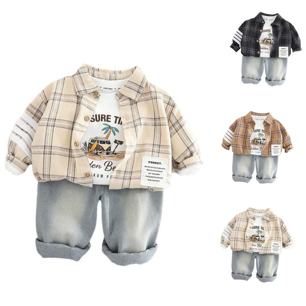 Kids Casual Long-Sleeve Set, Comfortable Daily Wear Outfits