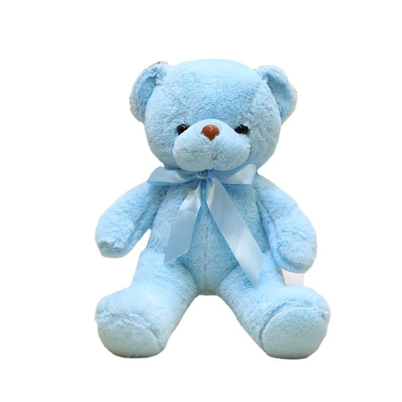 Colorful Ribbon Teddy Bear Plush Toy with Ten Color Options