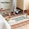 Cotton Linen Boho Rugs for Living Room Muslim Retro Ethnic Anti Slip Bedroom Area Rugs and Carpets Print Tatami Prayer Floor Mat