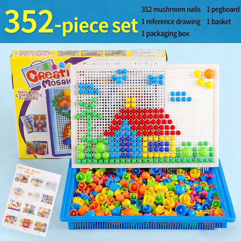Educational Mushroom Nail Puzzle For Kids With Diy Building Fun And Brain Development