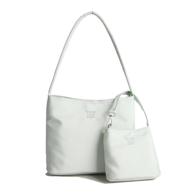 Nylon Tote Bag With Embroidery For Women Urban Casual Daily Use