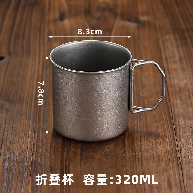 Retro Stainless Steel Coffee Cup  Milk Juice Beer Cup Durable Camping Travel Kitchen Restaurant Cup Outdoor Camping Water Mugs