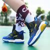 Autumn / Winter Leather Super Fiber Leather Children's Basketball Shoes with Plush Insulation for Teenagers' Casual Basketball Sports Shoes