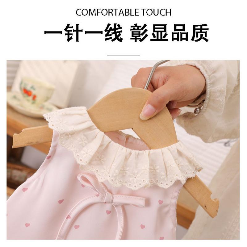 Cute Lace Love Heart Sleeveless Baby Romper Summer Infant Casual Clothes