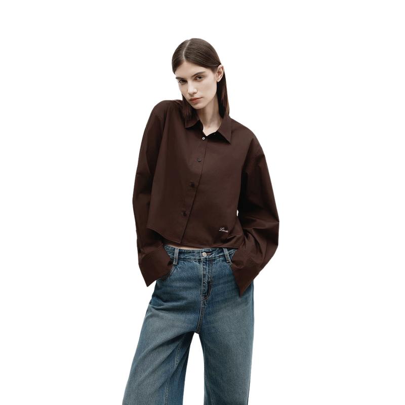 MO&Co. Women's Short Shirt Collar Cardigan