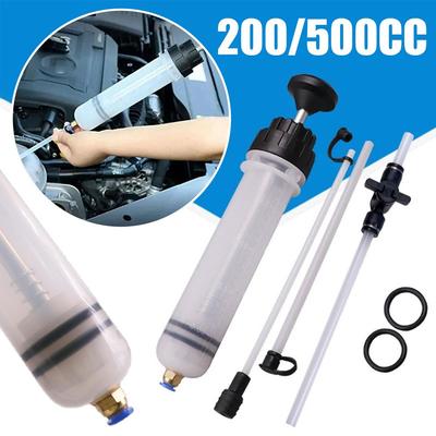 Pompe manuelle d'évacuation d'huile de voiture 200/500 cc pour vidange d'huile, purge de freins, avec tuyau, aspiration manuelle de carburant et remplissage de liquide, évacuateur de vidange d'huile