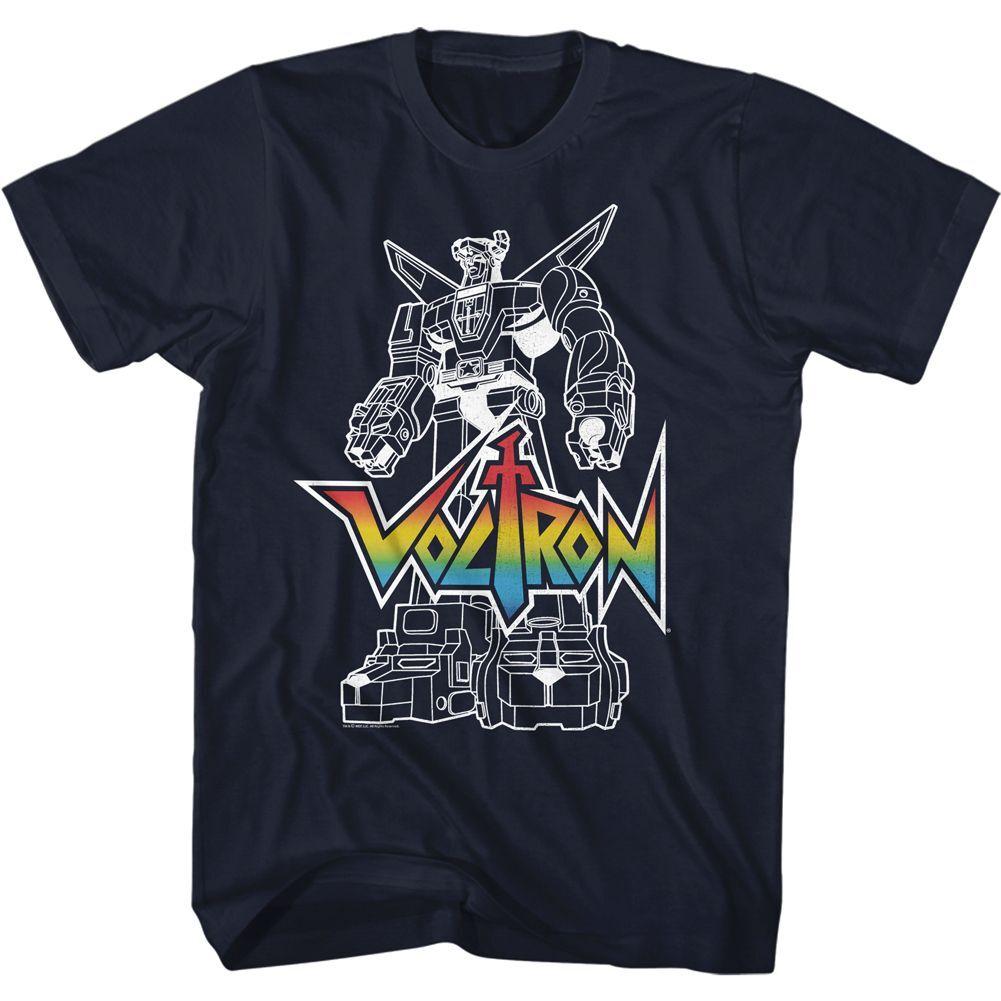 Voltron With Logo Short Sleeve Adult T-shirt S
