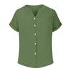 Women's Color Shirt Casual Short Sleeved Button Up Shirt For Women
