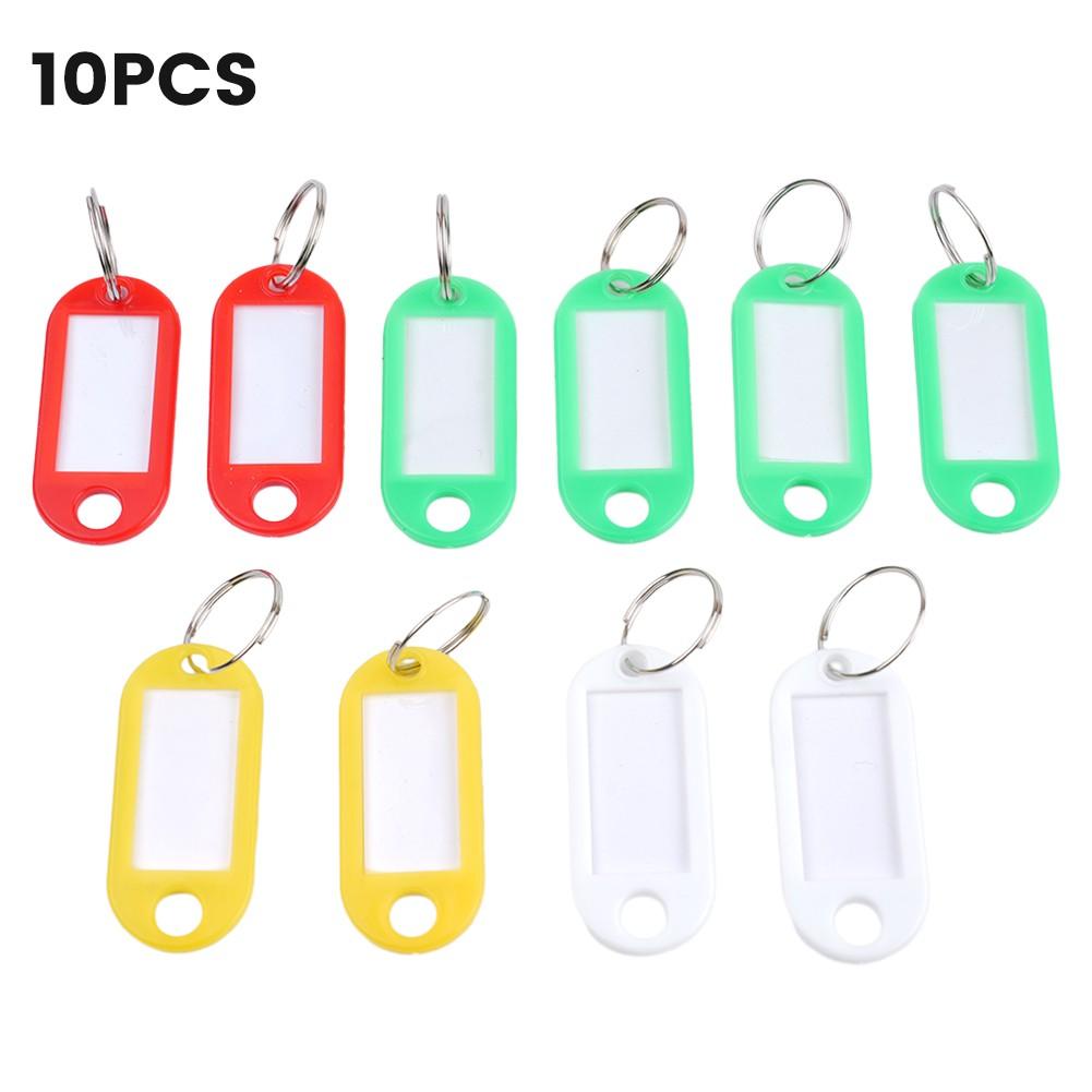 16mm Diameter In Silver 10X Label Keychain Keychain 10pcs 50.0mm X 22.0mm