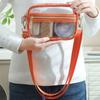 Adjustable Shoulder Strap PVC Crossbody Bag Waterproof Clear Messenger Bag  Women