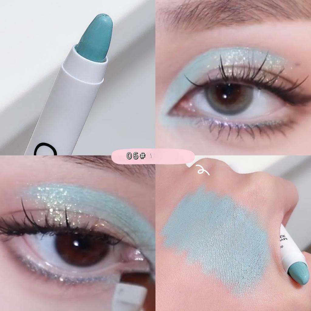 Pearlescent Lying Silkworm Pencil Glitter Highlighter Pen Brightening Eyes Stick White Silver Eye Makeup Waterproof Long-lasting