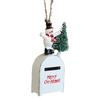 Artistic Christmas Mailbox Ornament Featuring Delightful Designs of Elk and Snowman for a Joyous Holiday Season