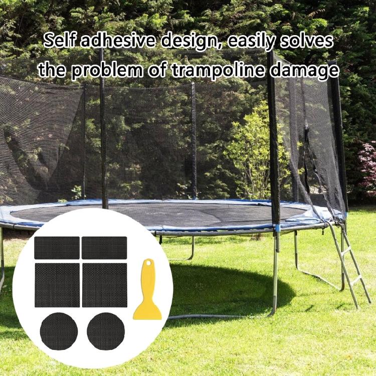 6Pcs 3 Shape Patches With Scraper Trampoline Mat Repair Tape Tent Patches For Sports Kids Bounce Games Enduring