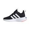 Adidas Racer Tr23 El K Comfortable Non-Slip Breathable Low-Top Casual Shoes Kids Sneakers Black White Fluorescent-Red ID0335