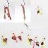 30-1Pcs Artificial Sea Worms Fishing Bait Lifelike Dry Lugworm Sandworms Saltwater Freshwater Soft Smell Fishing Lures Bait