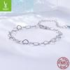 Simple Love Splicing Plain Silver Bracelet Men And Women Versatile Fashion S925 Sterling Silver Bracelet Jewelry