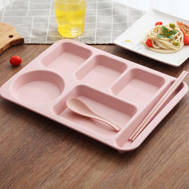 Weizenstroh Unterteilter Speiseteller Set