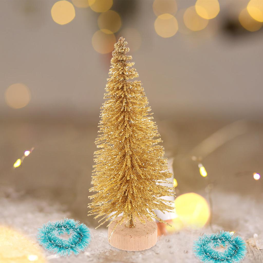1 set 1 Set Of Mini Christmas Tree Decorations Artificial Tabletop Pine Tree For Home Party Festival Scene Desktop Ornament Xmas