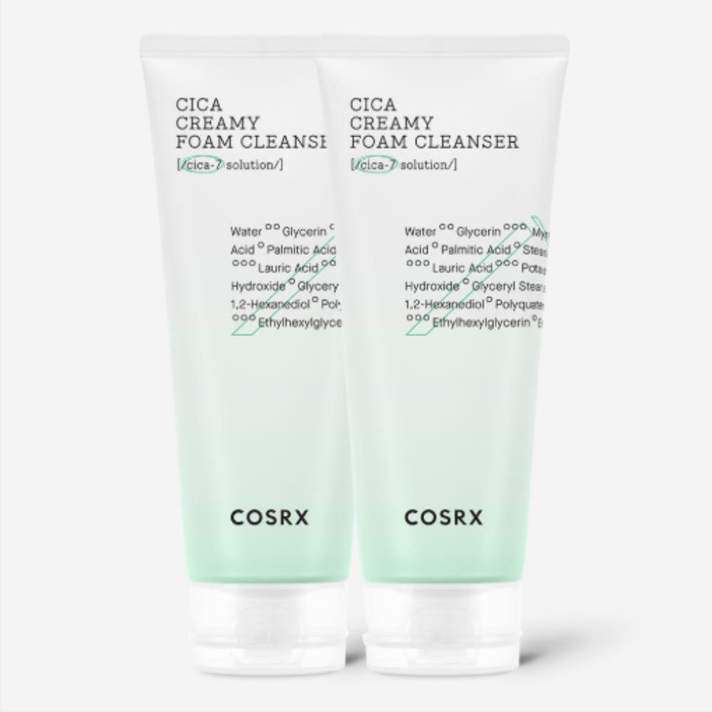 

COSRX Pure Fit Cica Creamy Foam Cleanser 150ml ×2 – Soothing & Gentle Daily Cleanser