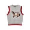Teenie Weenie Women's Bear Letter Sleeveless Knitted Top