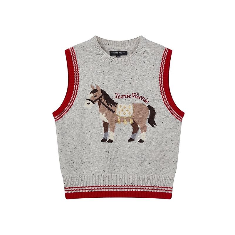 Teenie Weenie Women's Bear Letter Sleeveless Knitted Top
