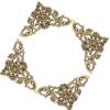 12pcs Metal Hollow Shape Corner Antique Style Edge Protector  Home & Office Daily Supplies