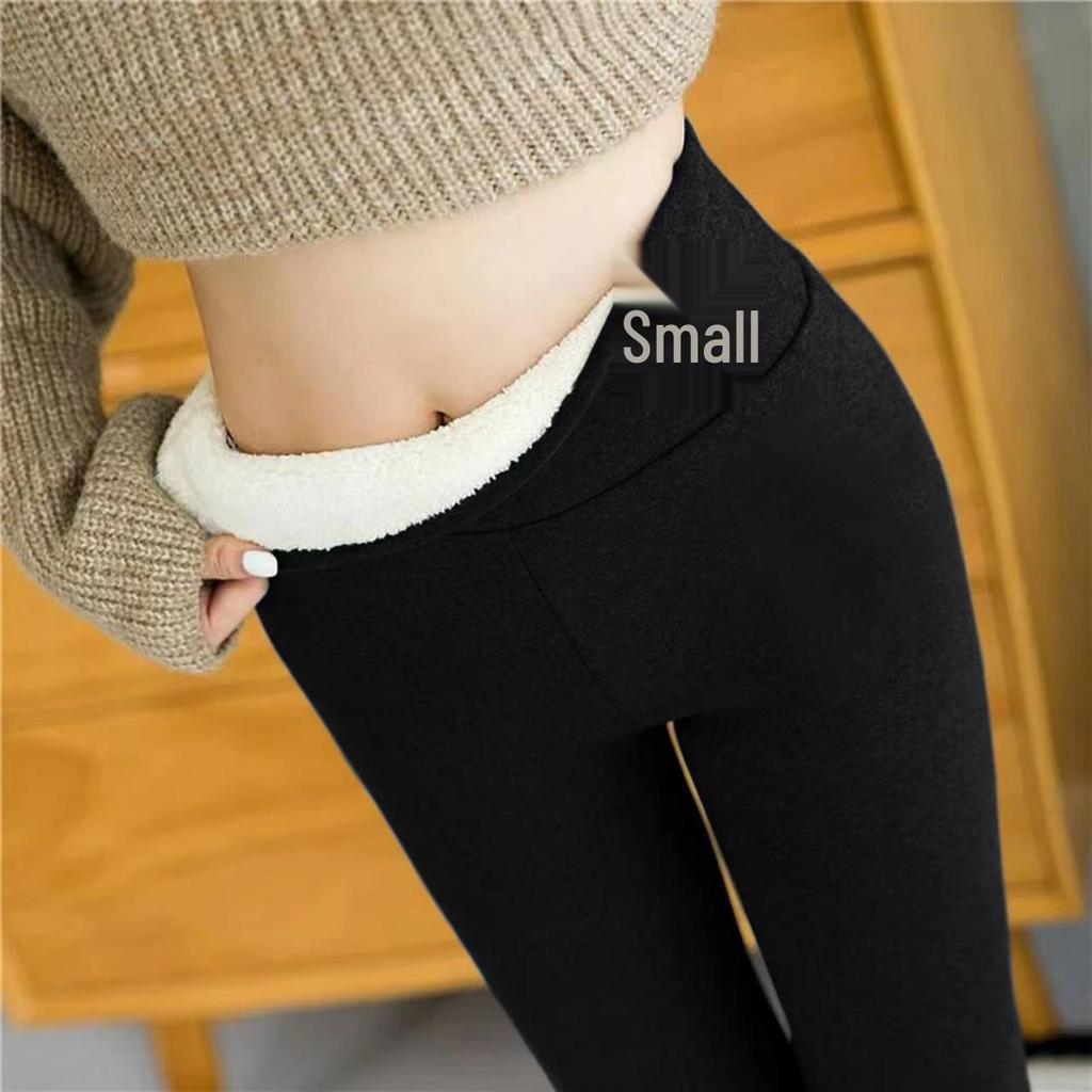 Women's Fleece-Lined High-Waisted Lambswool Leggings