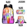 Game Merchandise Digital Building Block Schoolbag Backpack Satchel Pencil Bag Backpack Three-Piece Set