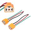 HUIQIAODS H4 Headlight Socket Lamp Connector Plug Wire Harness Adapter Pack of 2 (H4 Ceramic Socket)..