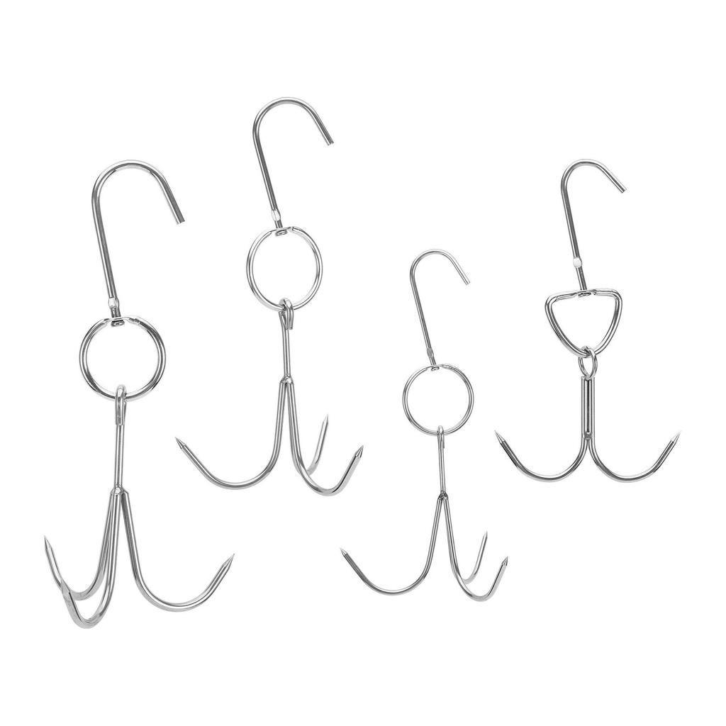 Stainless Steel Double Meat Hook for Hanging and Slaughtering