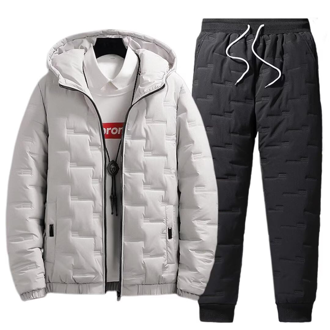 

Yucahype Down Jacket and Pants Cold Weather Down Coat and Long Plus Sizes Perfect for Outdoor and Winter Work Men s Set, Padded, Wear, Pants,