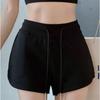 1116 Summer Black Drawstring Casual Sports Shorts Women's Skinny High Waist Versatile Home Pants Hot Pants Women's Outer Wear