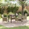 VidaXL 5-Piece Beige Poly Rattan Garden Dining Set 3379740