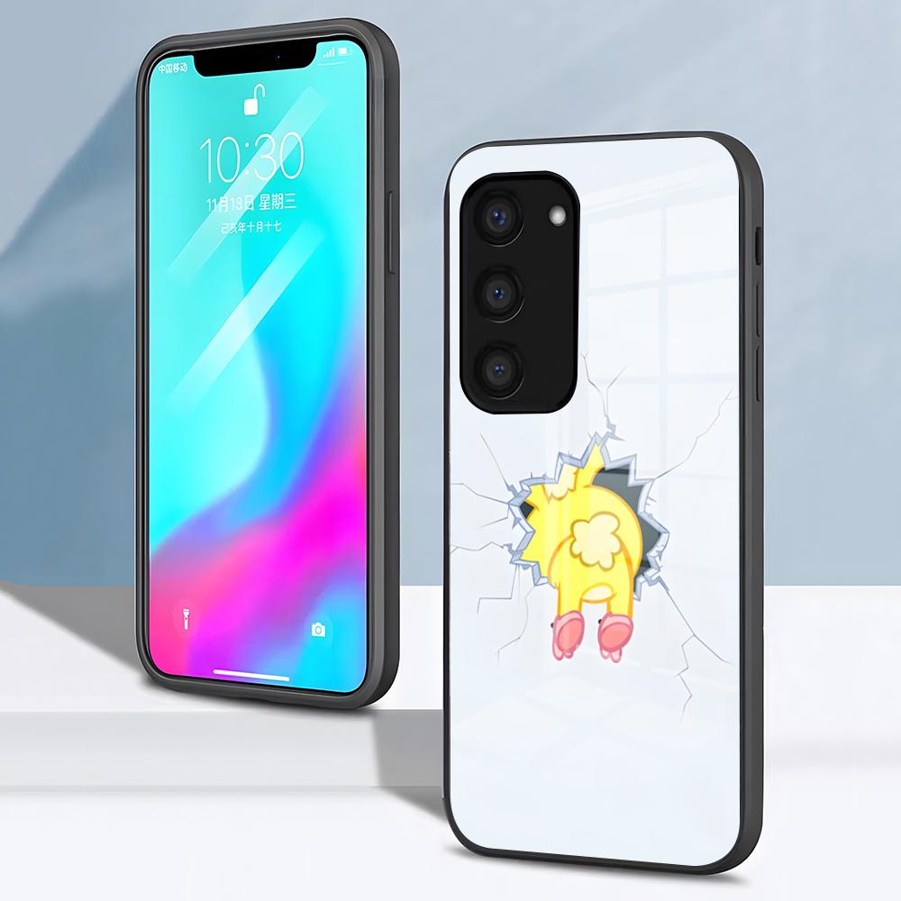 

Чехол для телефона H-Happy Tree F-Friends для Samsung S26 S25 S24 FE S23 S22 S21 Plus S20 Ultra Note20Ultra Черная стеклянная крышка Galaxy S26 Plus