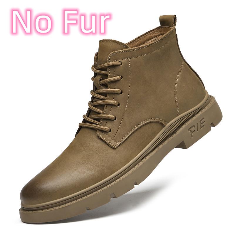 Fashion Outdoor Male Motocross Boots All-match Fashion Mens High Top Sneakers Men Lace-Up Men's Shoe Genuine Leather Fashion Ankle Boots