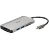 DLINK - Docking Usb Type-c D-link Dub-m810/ 3xusb/ 1xusb Type-c/ 1xthunderbolt/ 1xhdmi/ 1xrj45/ 1xcard Reader/ Gray