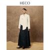 HECO Runyu New Chinese Style Waffle Wool Blend Short Jacket
