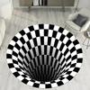 3D Vortex Rug Illusion Rug Optical Illusion Round Carpet Popular Rug Home Decor Living Room Rugs Cool Mat Housewarming Gift