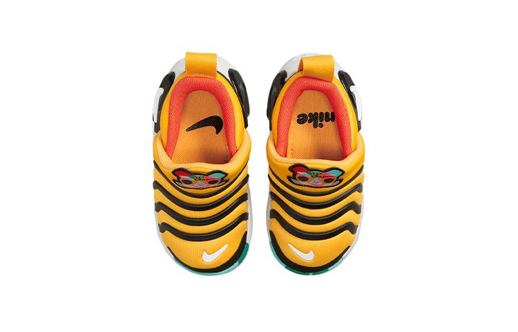 Nike Dynamo GO FlyEase SE Caterpillar Slip Resistant Low Top Sports Casual Shoes Yellow Infant And Toddler DR0271-700